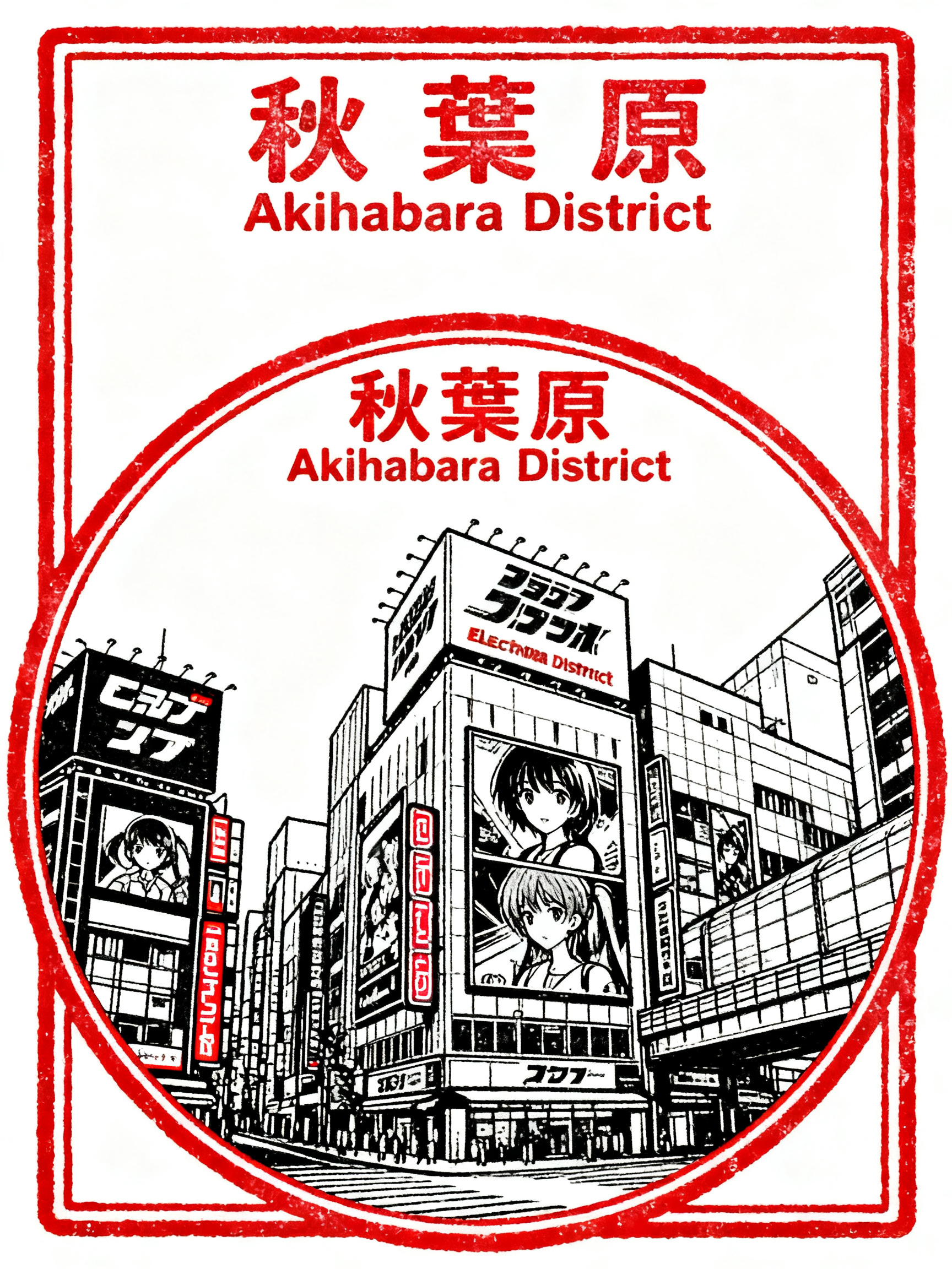 Generated Akihabara eki stamp reward