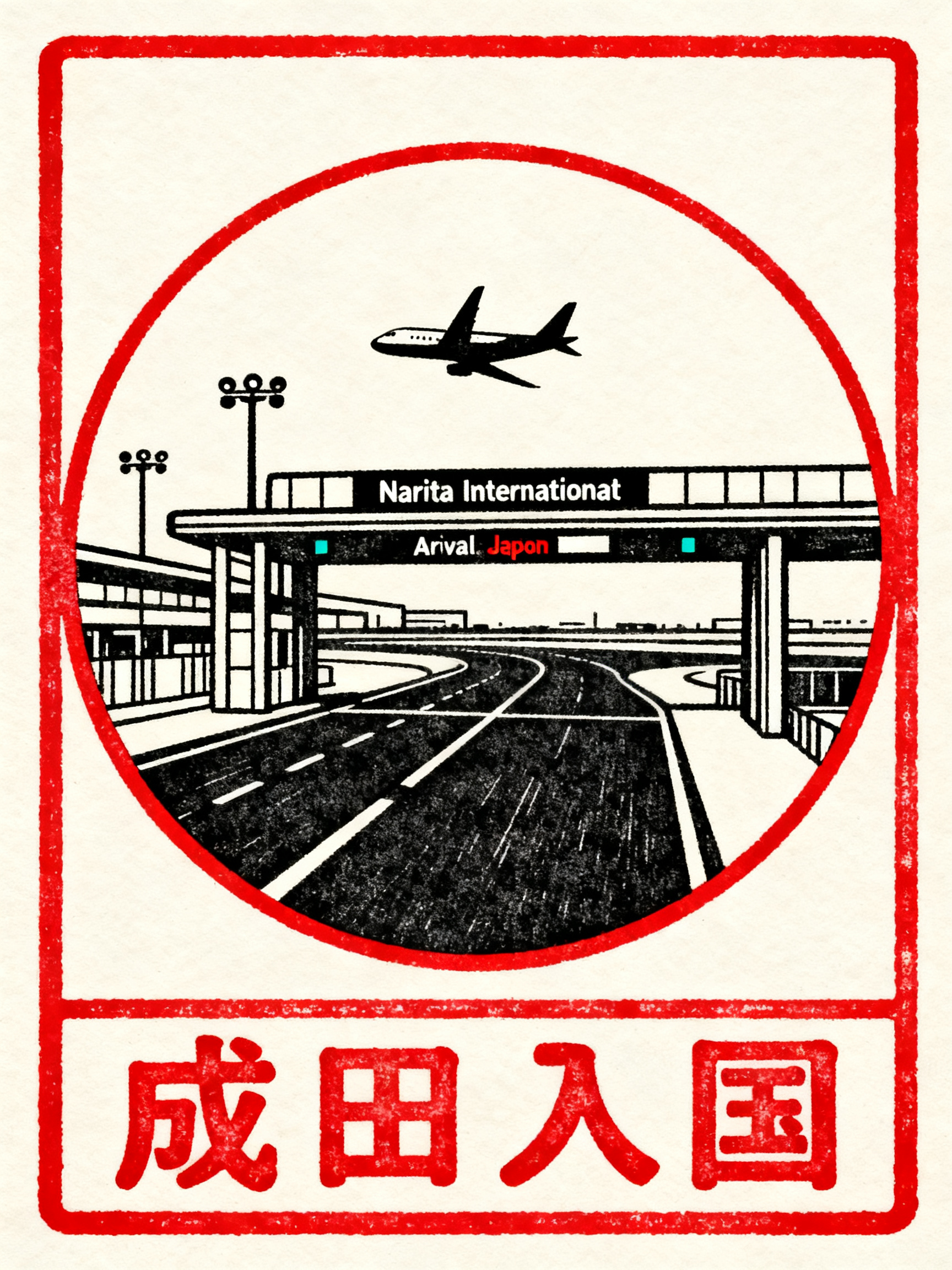 Generated Narita entry eki stamp reward